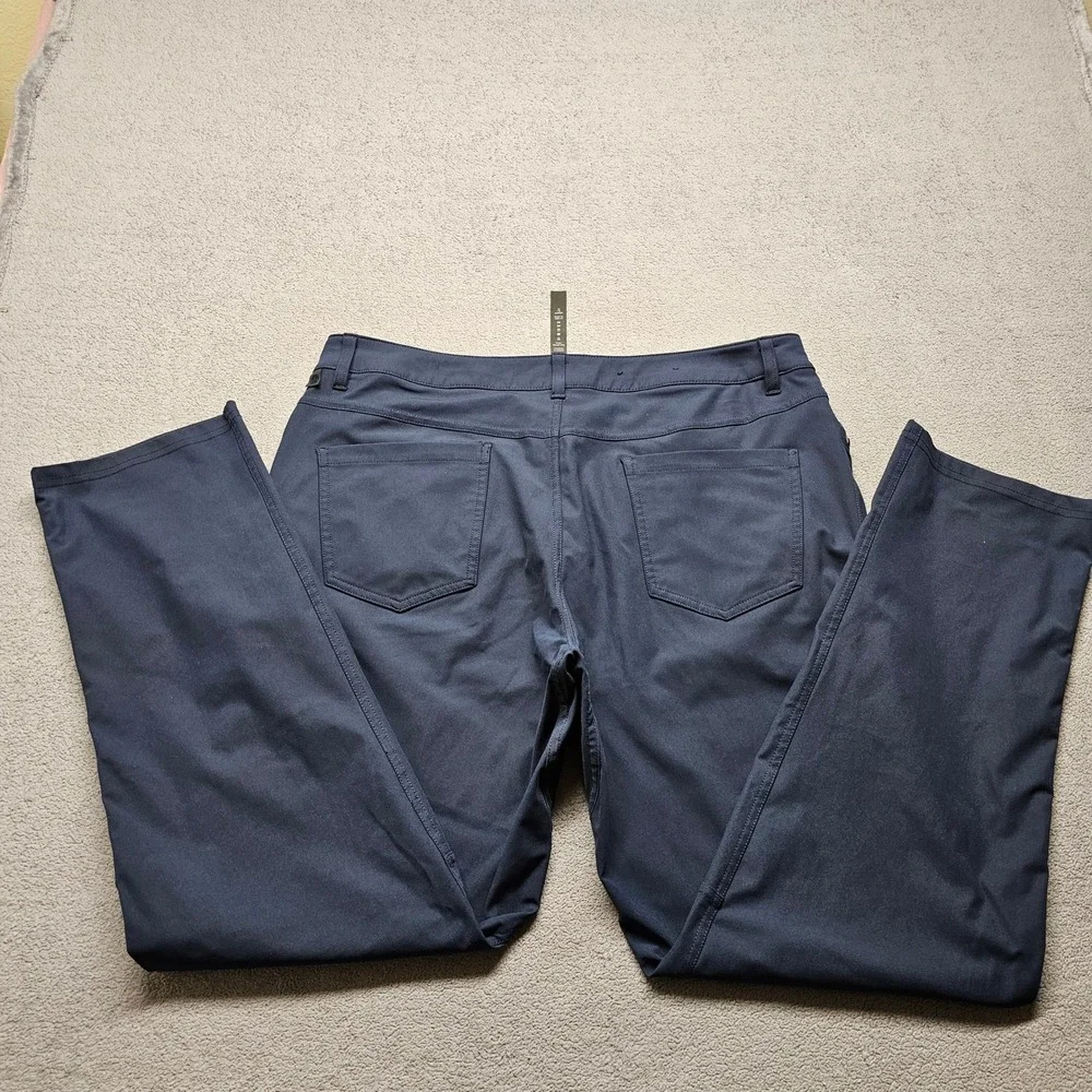 Lululemon Mens Commission‎ Pant Classic Navy Blue 36 Tech Chino Trousers LM5ADGT